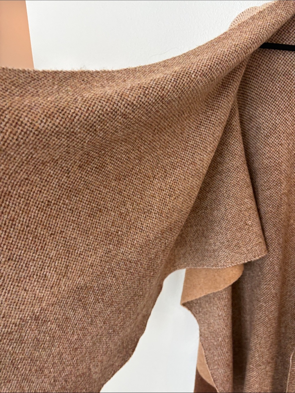 VICI Collection Neutral Colorblock Open Front Knit Poncho Ruana OS - Picture 7 of 8